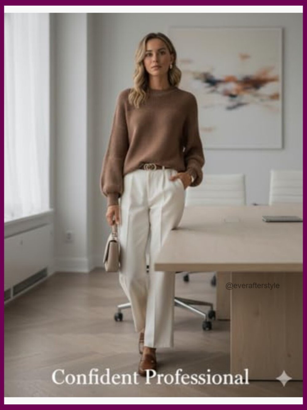 Casual Long Sleeve Crewneck Knit Pullover Sweater Jumper - Picture 3 of 7